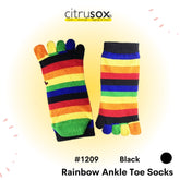 Rainbow Ankle Toe Socks
